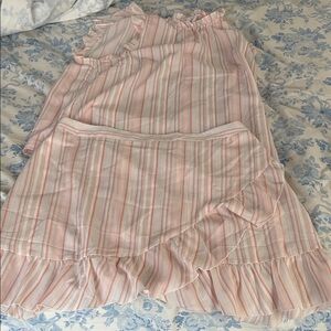 LC Lauren Conrad Pastel Striped Skirt Set